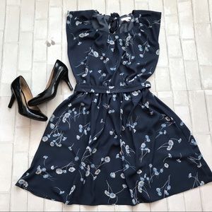 LC Lauren Conrad blue floral dress size small